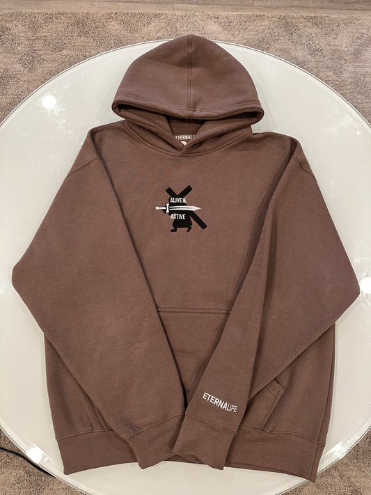 BRWN - ALIVE & ACTIVE PREMIUM HOODIE